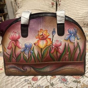 Authentic Hand Painted Anuschka Tote Bag